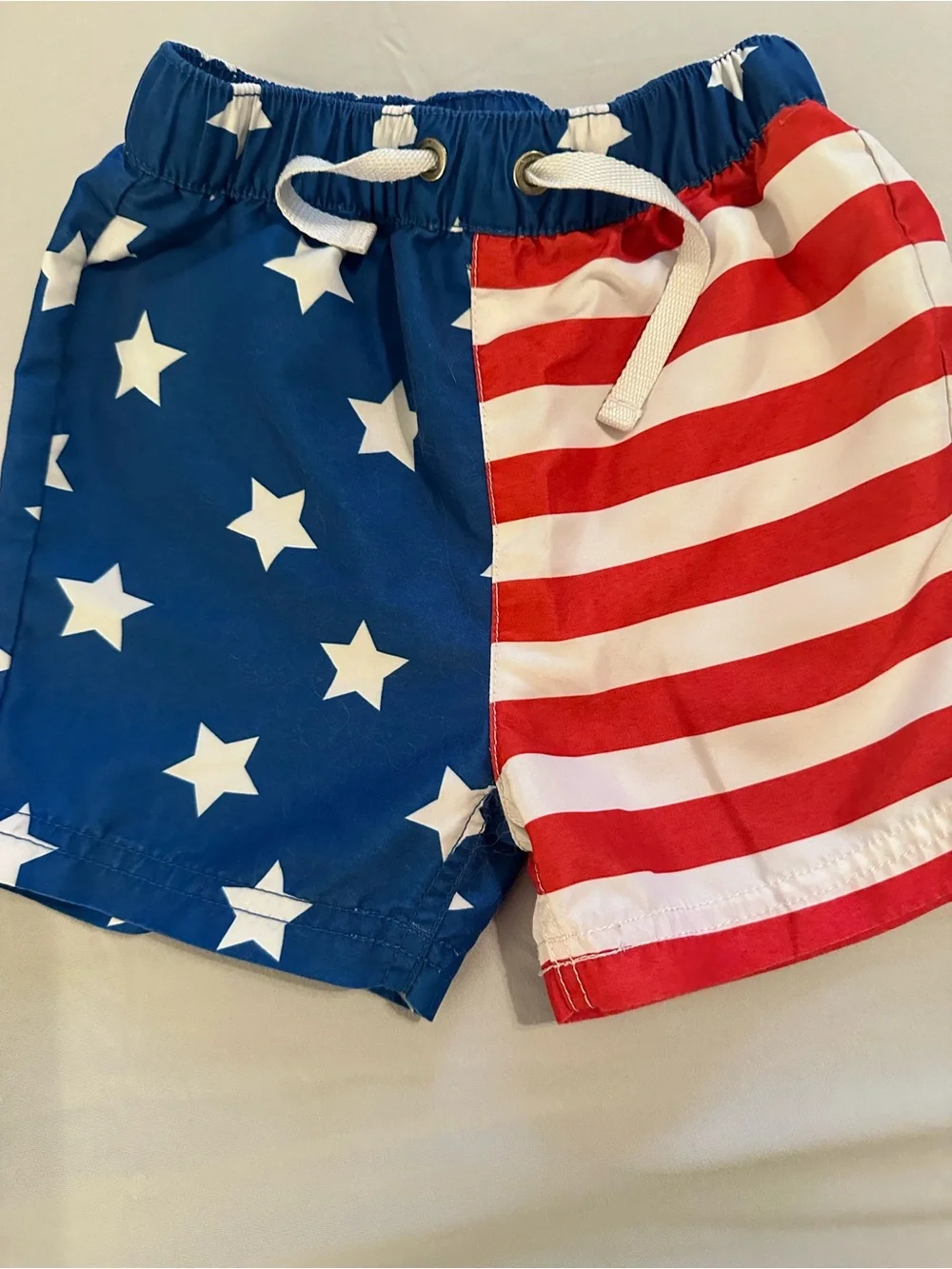 Hanna Andersson Red, White & Blue Patriotic Swim Trunks